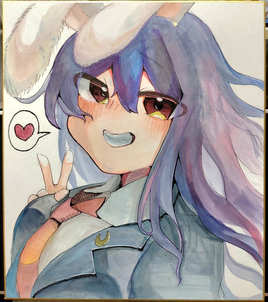 【東方Project】 鈴仙・優曇華院・イナバ  直筆色紙