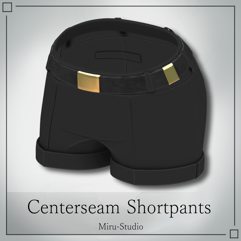 【4アバター対応】Center_seam_short_pants