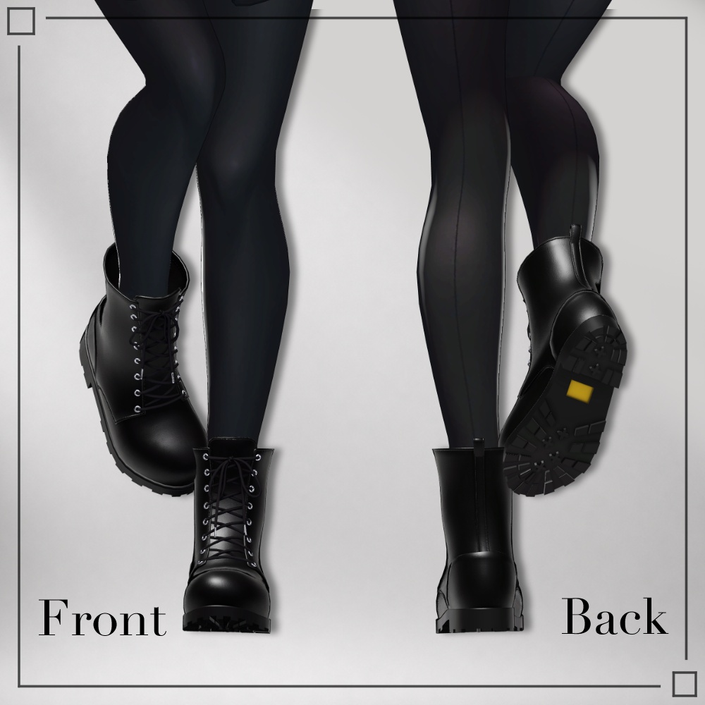 【19アバター対応】Laceup Boots 【VRC衣装】