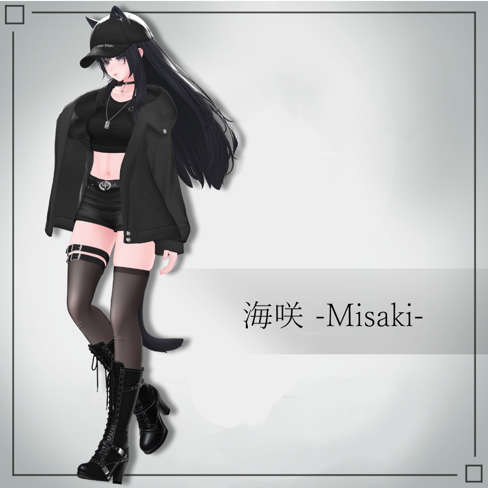 【10アバター対応】Laceup Long Boots【VRC衣装】