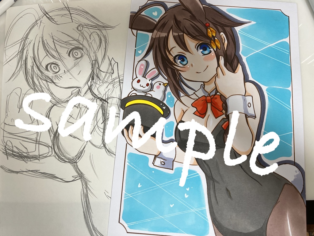 手描き同人イラスト　時雨バニー