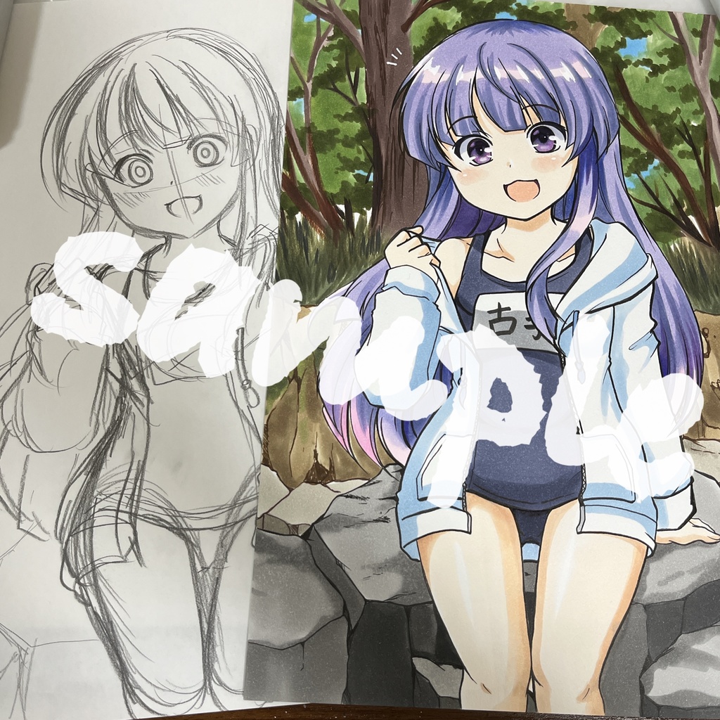 手描き同人イラスト　古手梨花