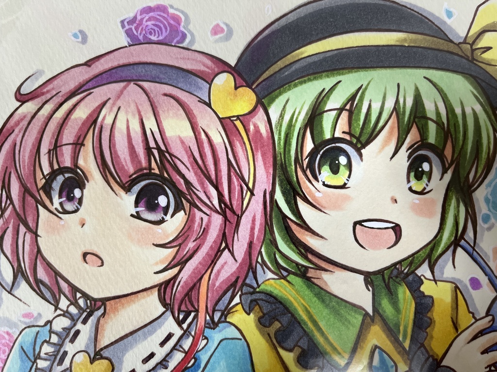 手描き同人イラスト　古明地姉妹