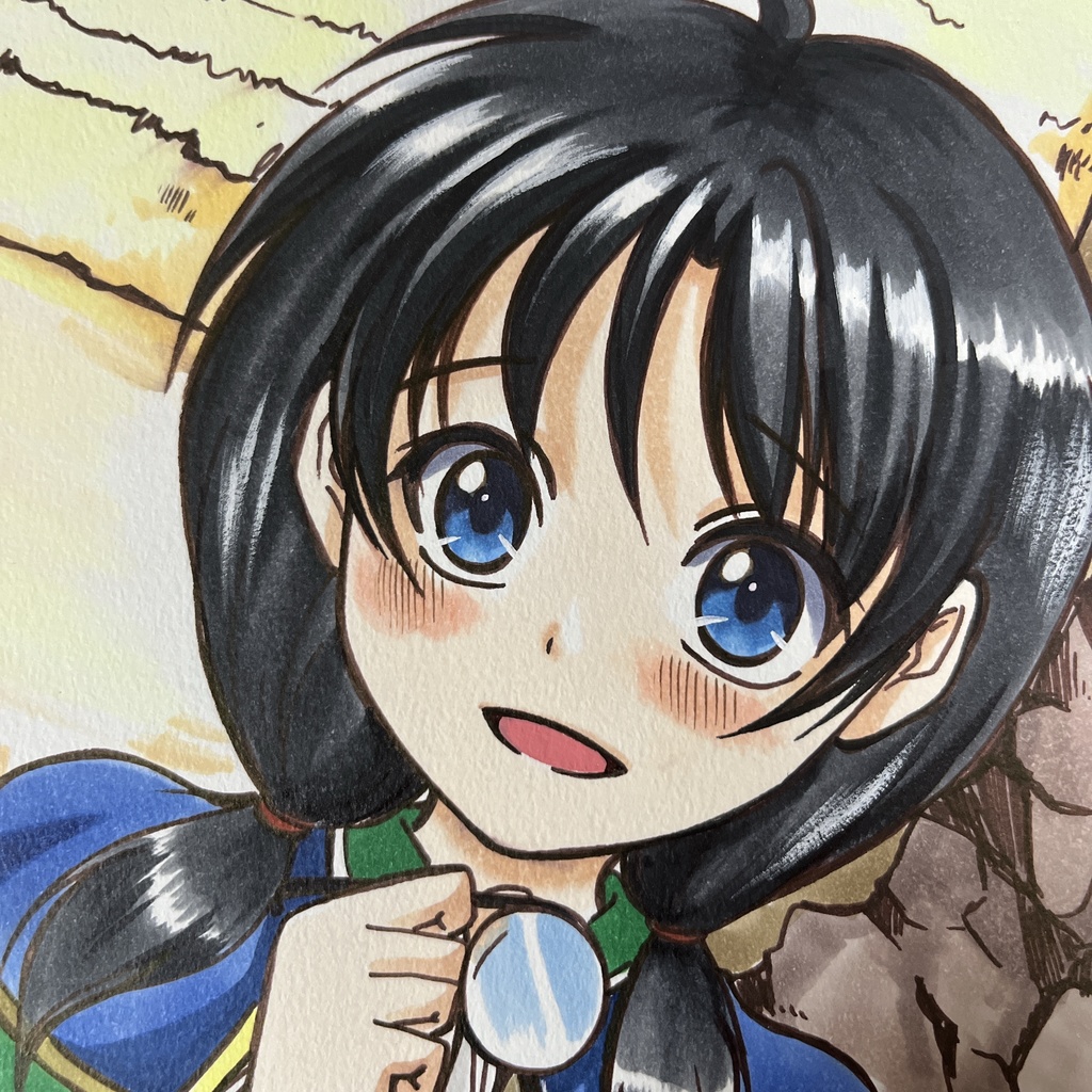 手描き同人イラスト エリザ(生徒会長)