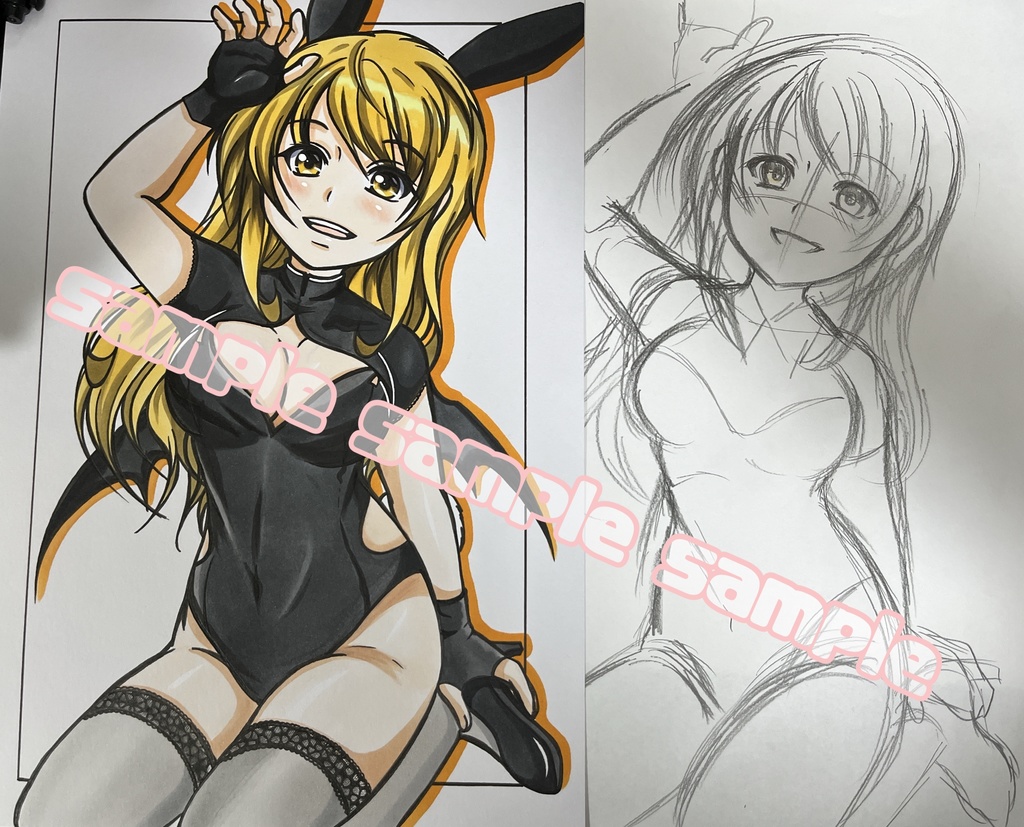 手描きオリジナルイラスト バニーデビル