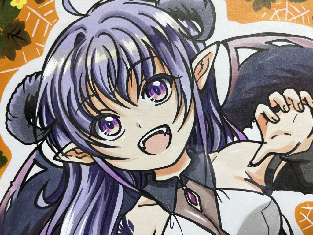 手描きオリジナルイラスト　悪魔ガール