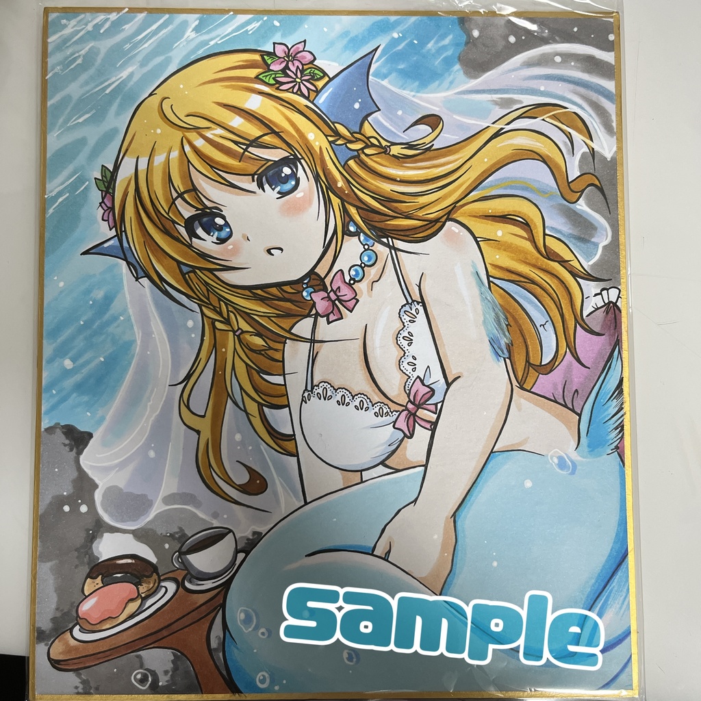 手描きオリジナルイラスト ティータイムマーメイド