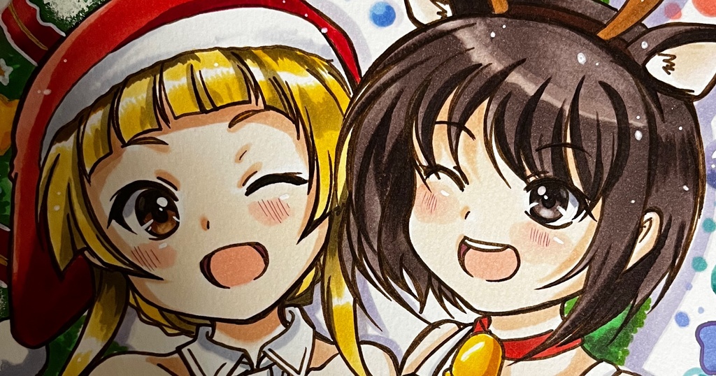 手描き同人イラスト　レン&フカ次郎