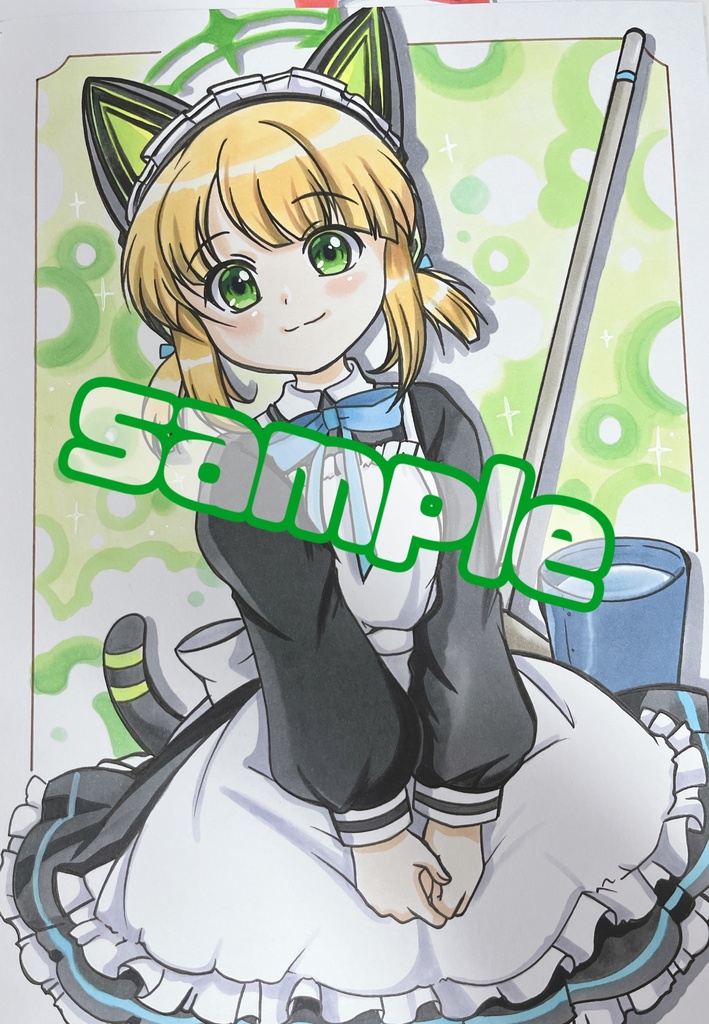 手描き同人イラスト ブルアカ モモイ&ミドリ