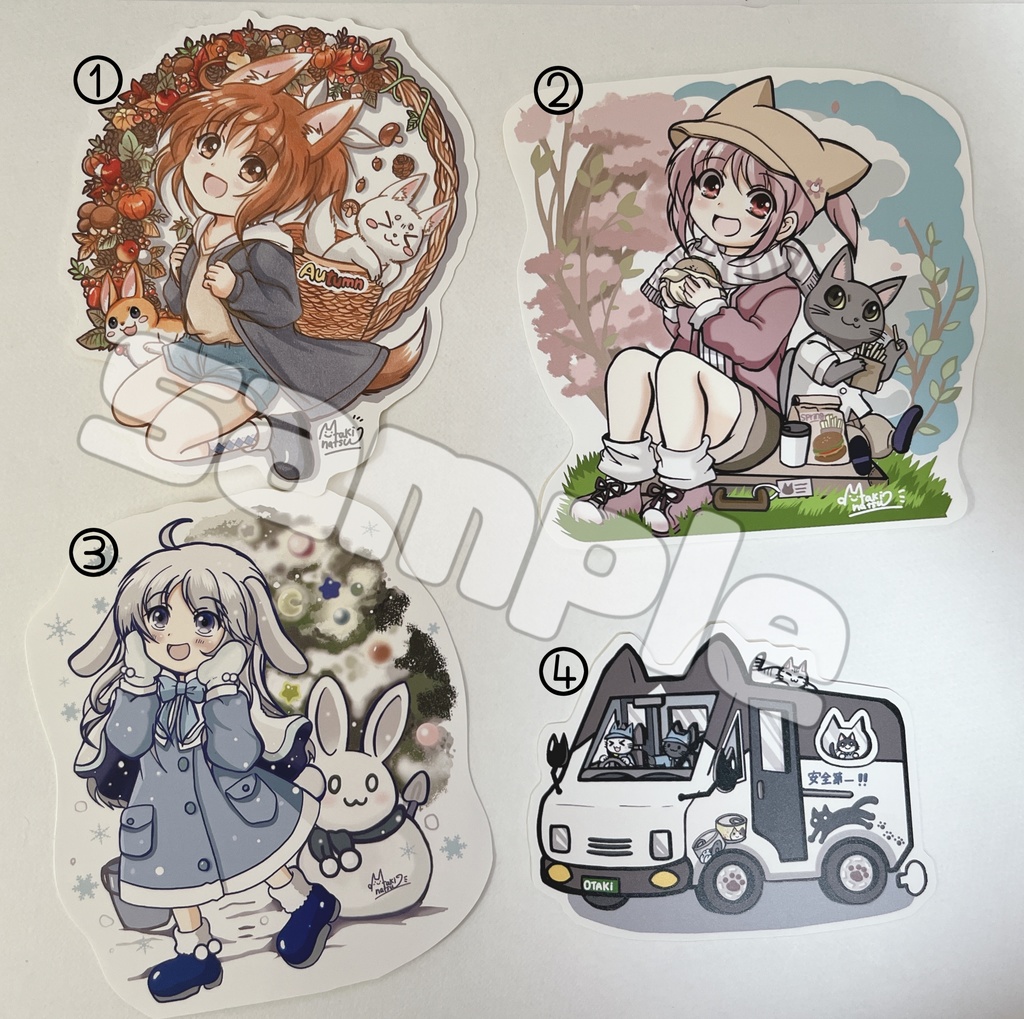 オリジナルダイカットシール