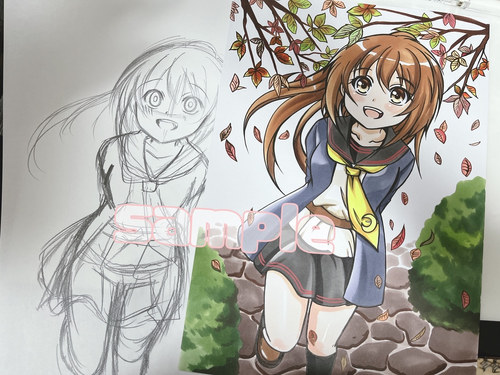 手描き同人イラスト 文月