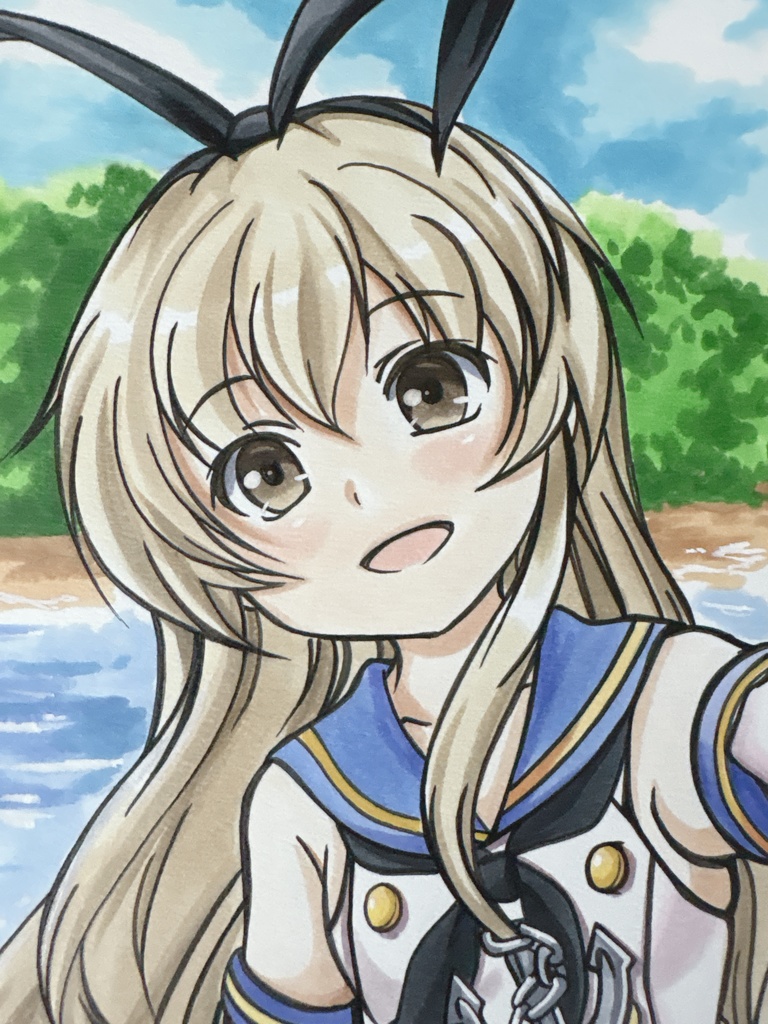 手描き同人イラスト　島風