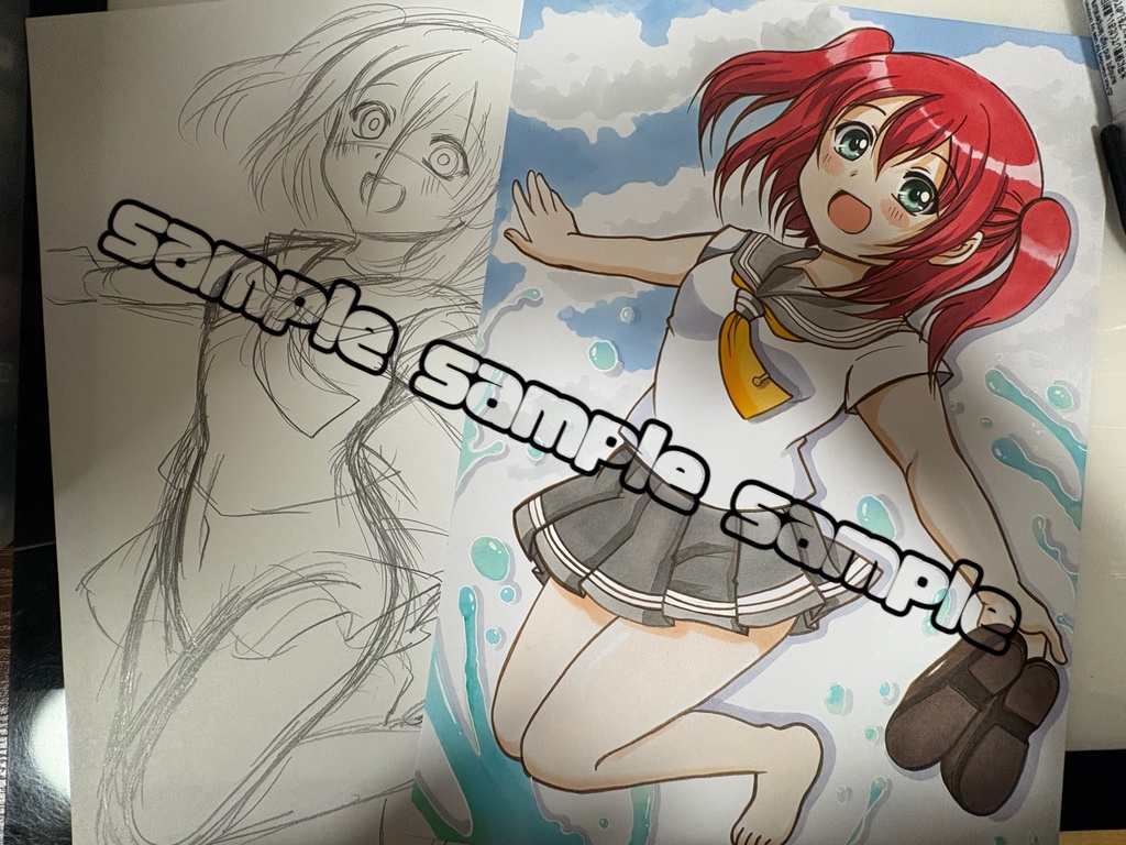 手描き同人イラスト 黒澤ルビィ