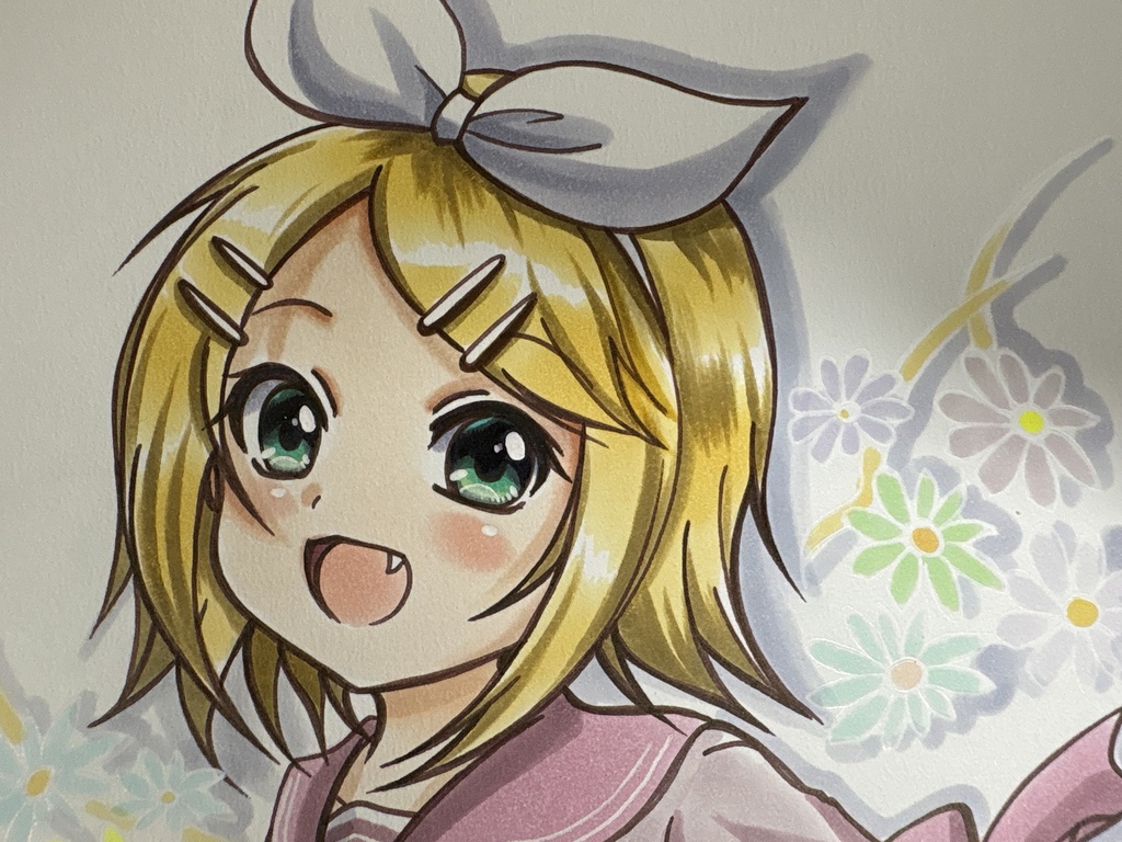 手描き同人イラスト　鏡音リン