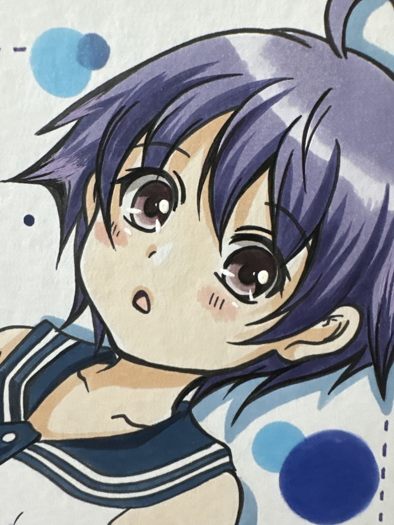 手描き同人イラスト 酒匂(艦これ)