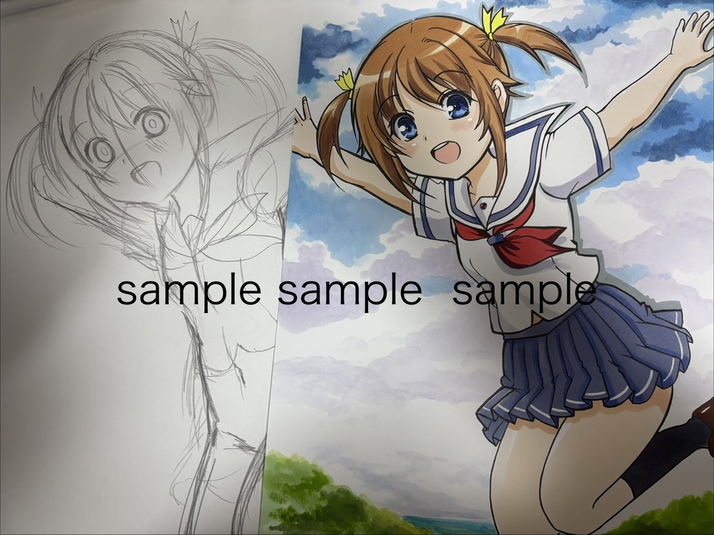 手描き同人イラスト 岬明乃 ハイスクール・フリート