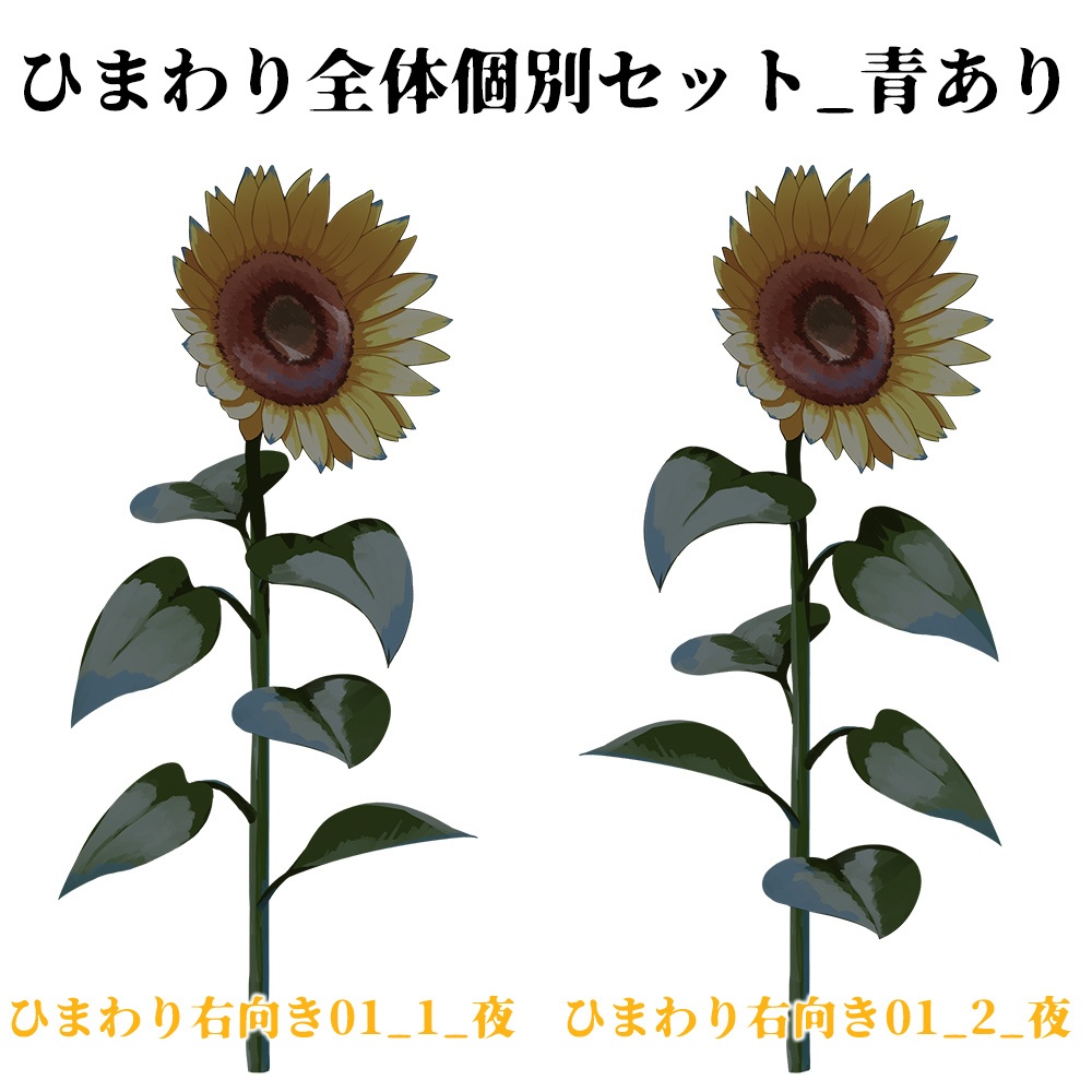 【配信用背景】星空とひまわり畑背景セット【Vtuber向け】