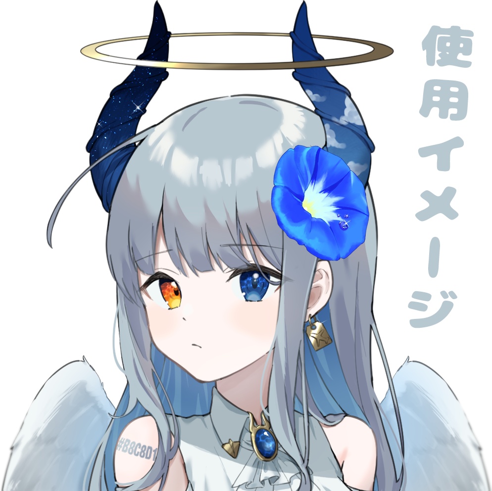 【配信素材】朝顔アクセサリー【Vtuber向け】