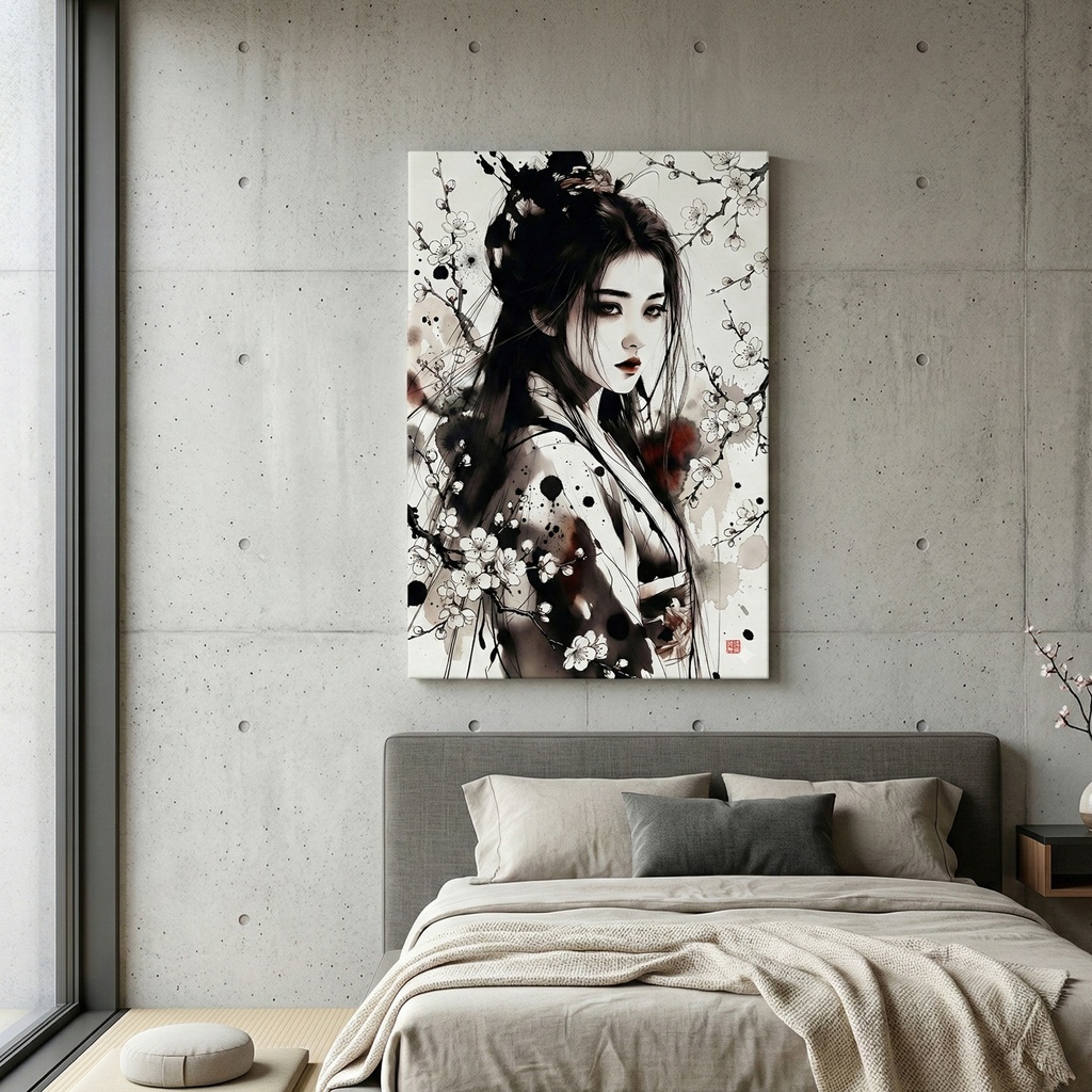 【SV_CH008】「寅月・梅花神:李清照」 東方十二月令花神卷 極致水墨画・背景素材 | Character Assets Now Available for VTuber & GameDev (商用可)