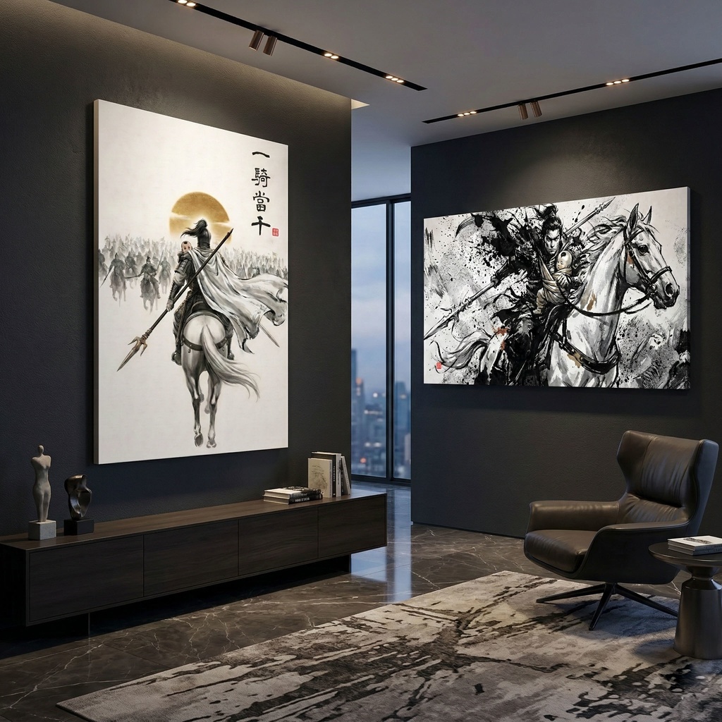 【三国志】趙雲 子龍(一身是胆)最高級水墨画アセット | Zhao Yun Ink Art (SV_TK003)(2種収録 / 商用可)