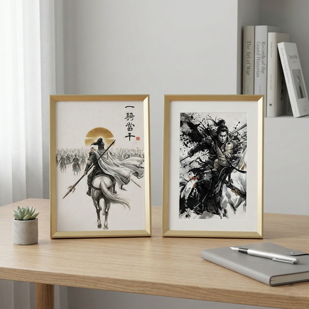 【三国志】趙雲 子龍(一身是胆)最高級水墨画アセット | Zhao Yun Ink Art (SV_TK003)(2種収録 / 商用可)