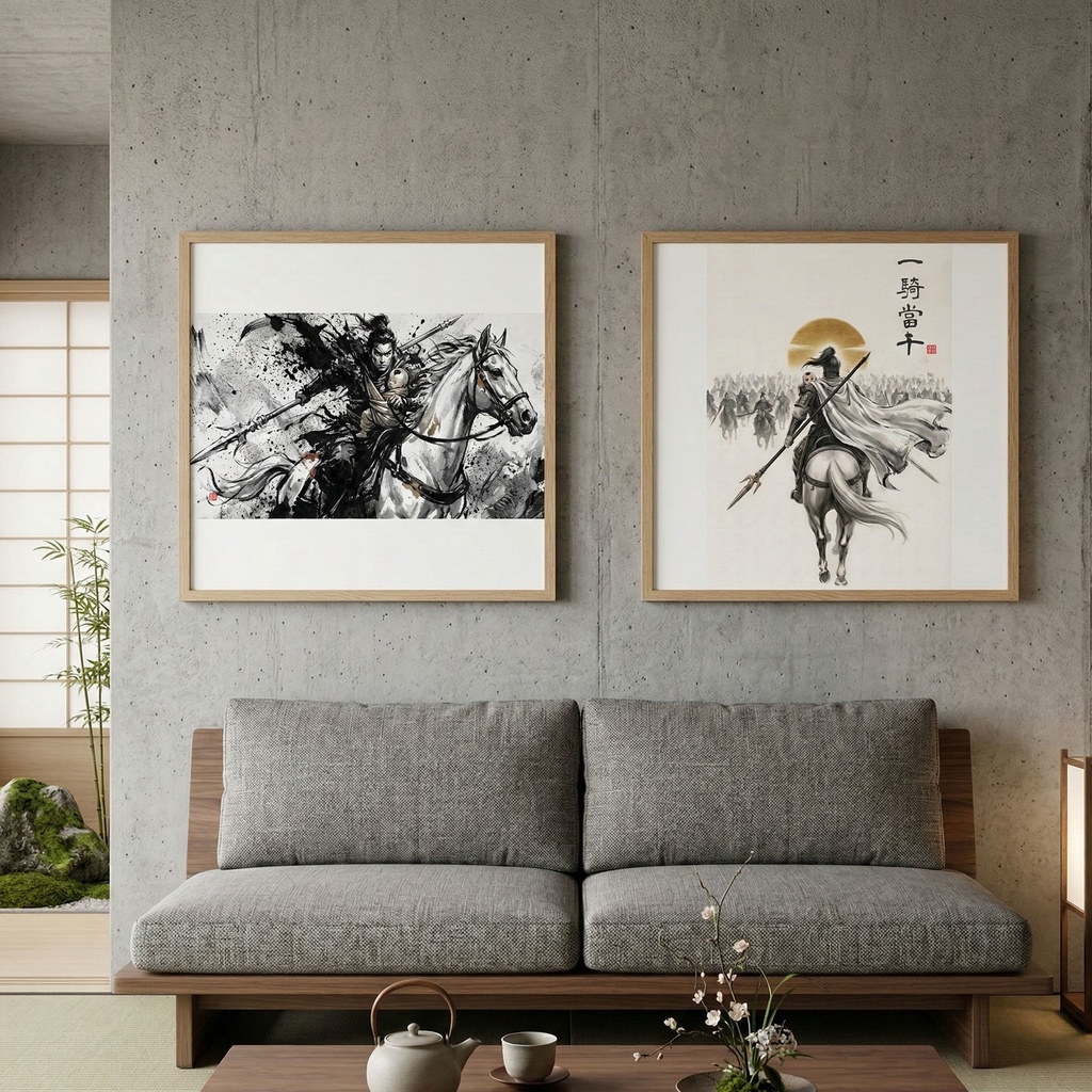 【三国志】趙雲 子龍(一身是胆)最高級水墨画アセット | Zhao Yun Ink Art (SV_TK003)(2種収録 / 商用可)