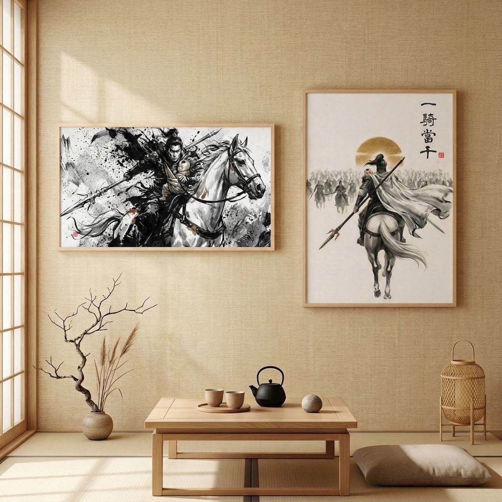 【三国志】趙雲 子龍(一身是胆)最高級水墨画アセット | Zhao Yun Ink Art (SV_TK003)(2種収録 / 商用可)