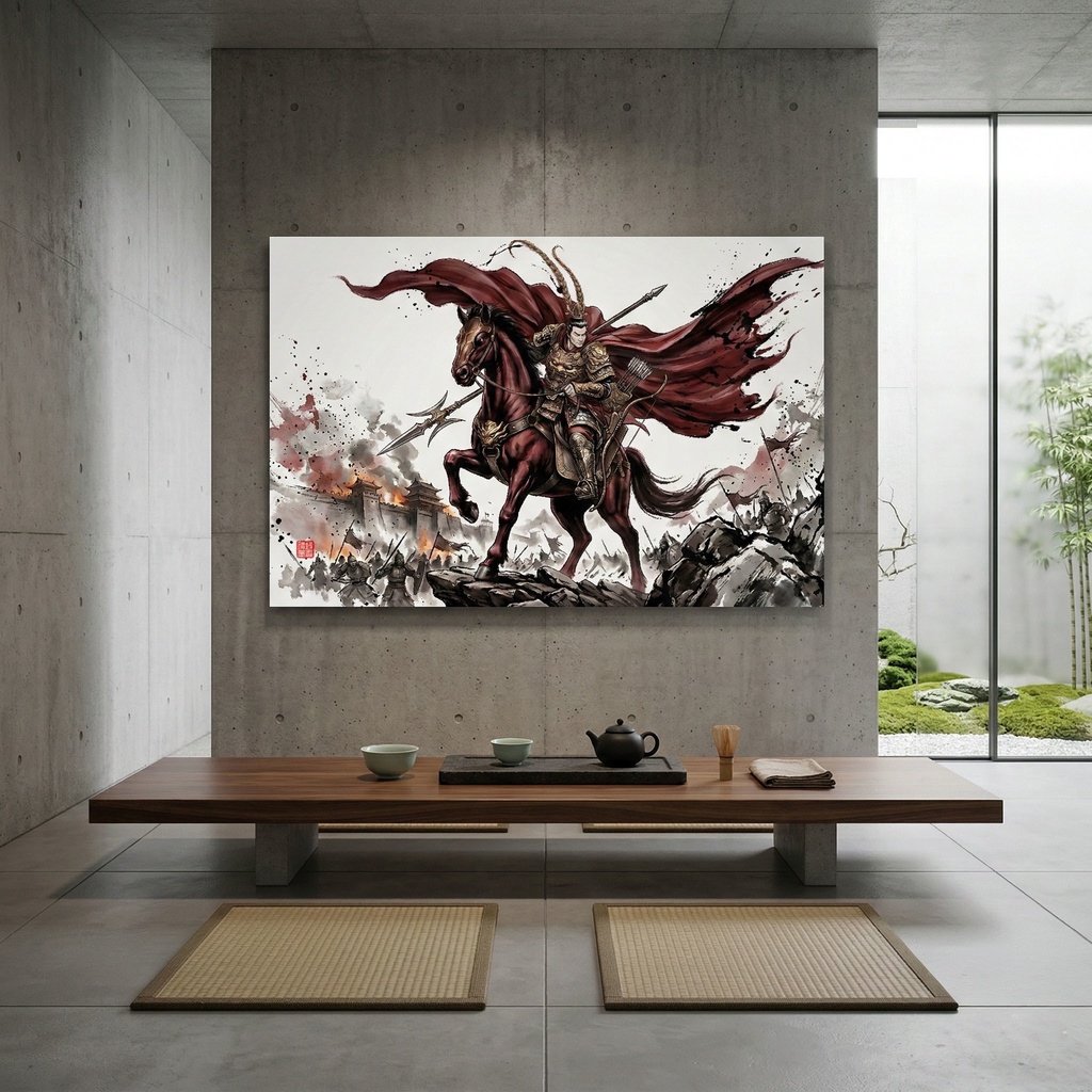 【三国志】呂布 奉先(鬼神:戦火の余燼)最高級水墨画アセット | Lu Bu Ink Art (SV_TK004)(商用可)