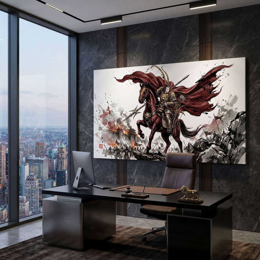 【三国志】呂布 奉先(鬼神:戦火の余燼)最高級水墨画アセット | Lu Bu Ink Art (SV_TK004)(商用可)