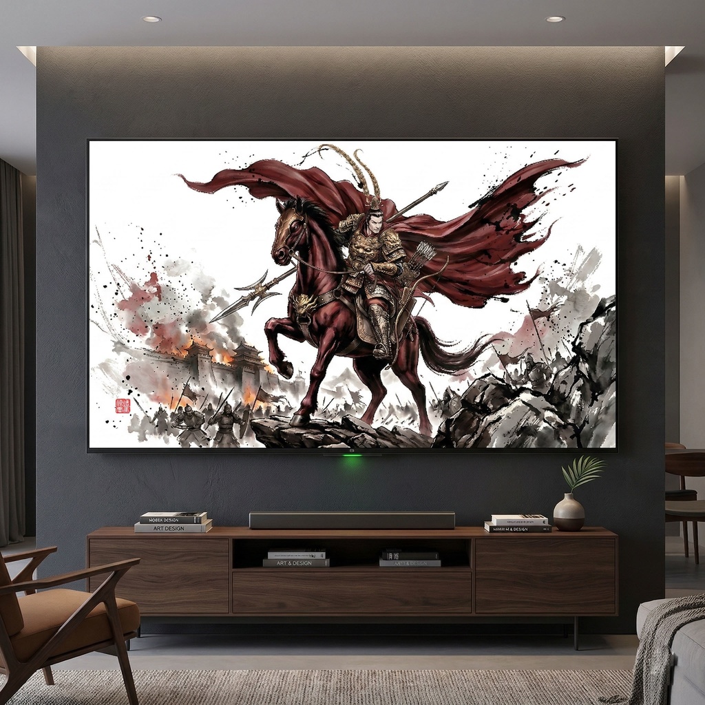 【三国志】呂布 奉先(鬼神:戦火の余燼)最高級水墨画アセット | Lu Bu Ink Art (SV_TK004)(商用可)