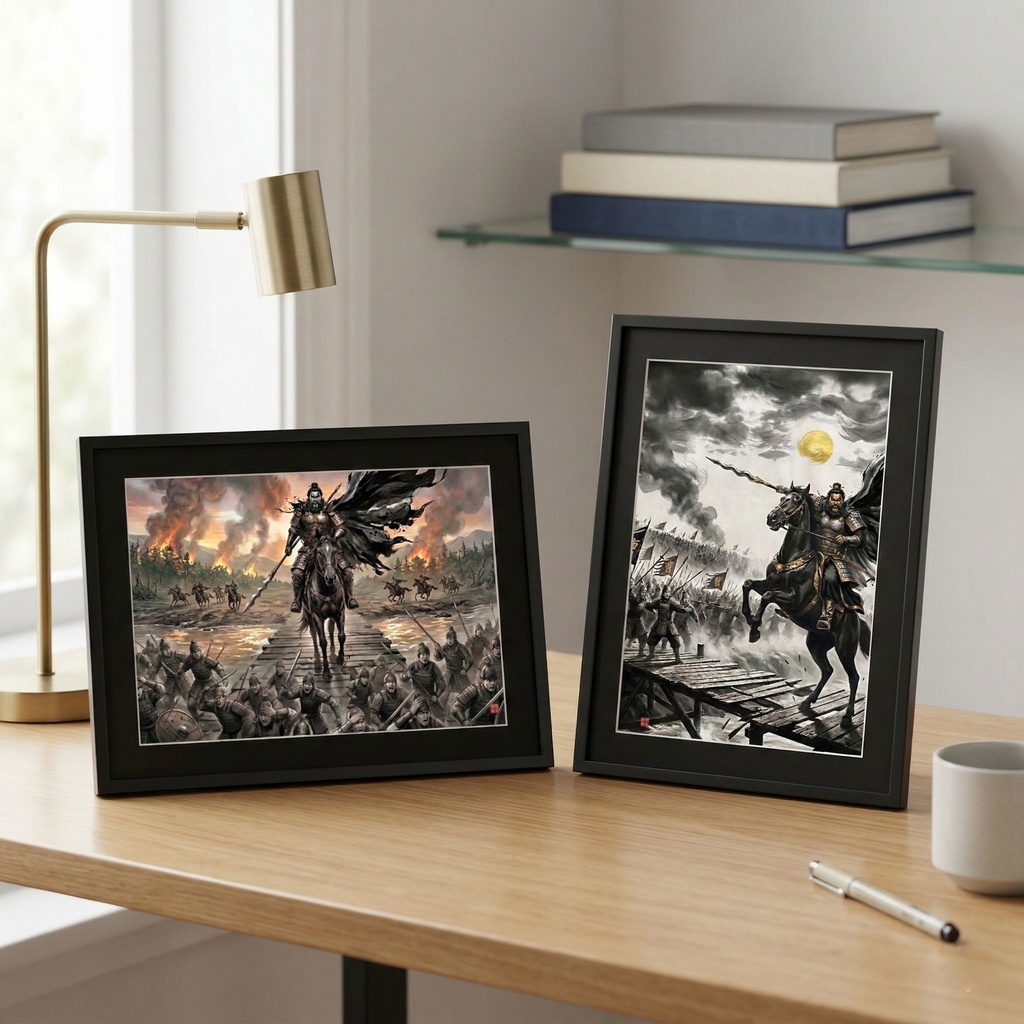 【三国志】張飛 翼徳(長坂橋の咆哮)最高級水墨画アセット | Zhang Fei Ink Art (SV_TK005)(2種収録 / 商用可)