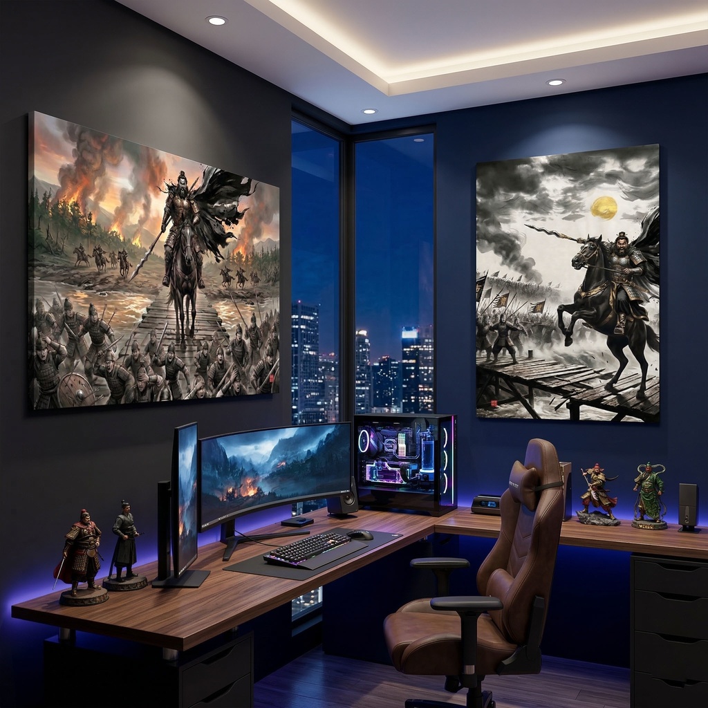 【三国志】張飛 翼徳(長坂橋の咆哮)最高級水墨画アセット | Zhang Fei Ink Art (SV_TK005)(2種収録 / 商用可)