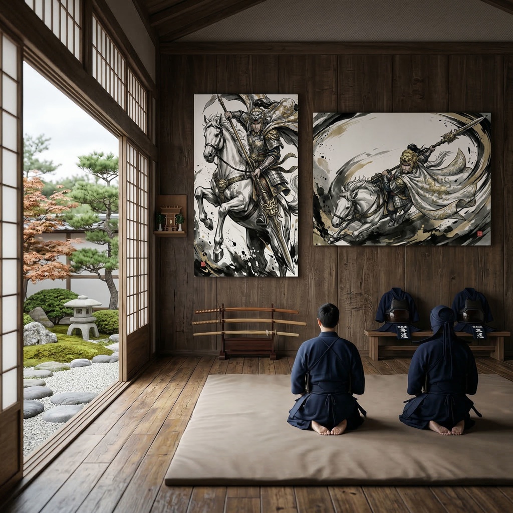 【三国志】馬超 孟起(西涼の錦)最高級水墨画アセット / Ma Chao Ink Art(SV_TK006) (2種収録 / 商用可)