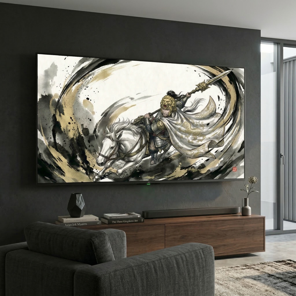 【三国志】馬超 孟起(西涼の錦)最高級水墨画アセット / Ma Chao Ink Art(SV_TK006) (2種収録 / 商用可)