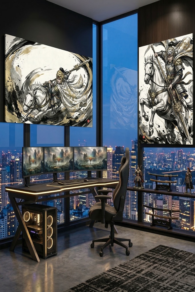 【三国志】馬超 孟起(西涼の錦)最高級水墨画アセット / Ma Chao Ink Art(SV_TK006) (2種収録 / 商用可)