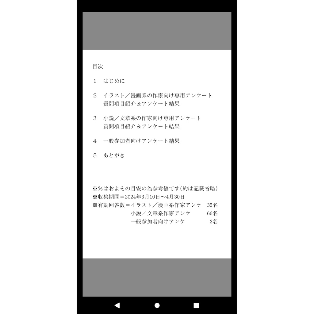 創作活動のちいさな羅針盤 ~創作アンケート2024~【PDF書籍版】