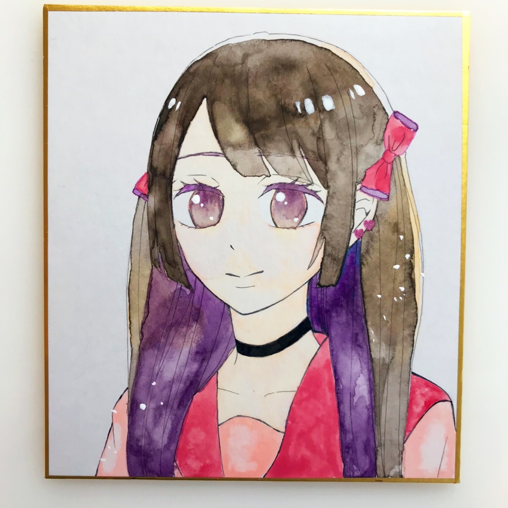 【水彩原画色紙】自分らしくいたいの