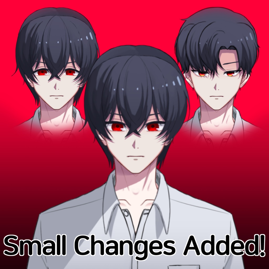 [UPDATED] Free Live2D Black Hair Red Eye Boy (For Vtube Studio)