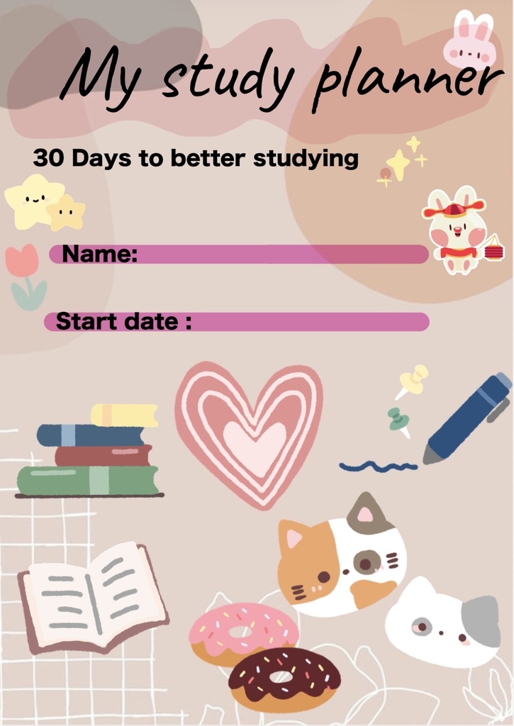 30-Day Study Planner | Digital PDF Planner for Students