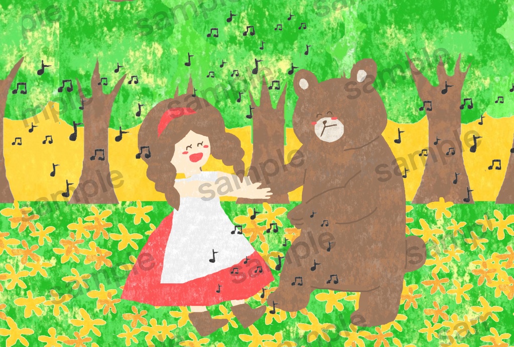 森のくまさんのポストカード🧸