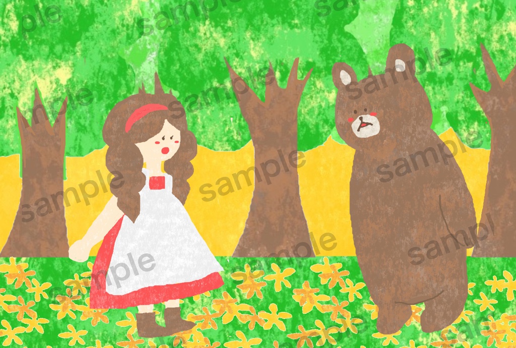 森のくまさんのポストカード🧸