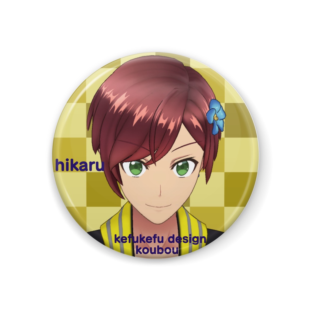 Vtuber hikaru オリジナルデザイン缶バッジ
