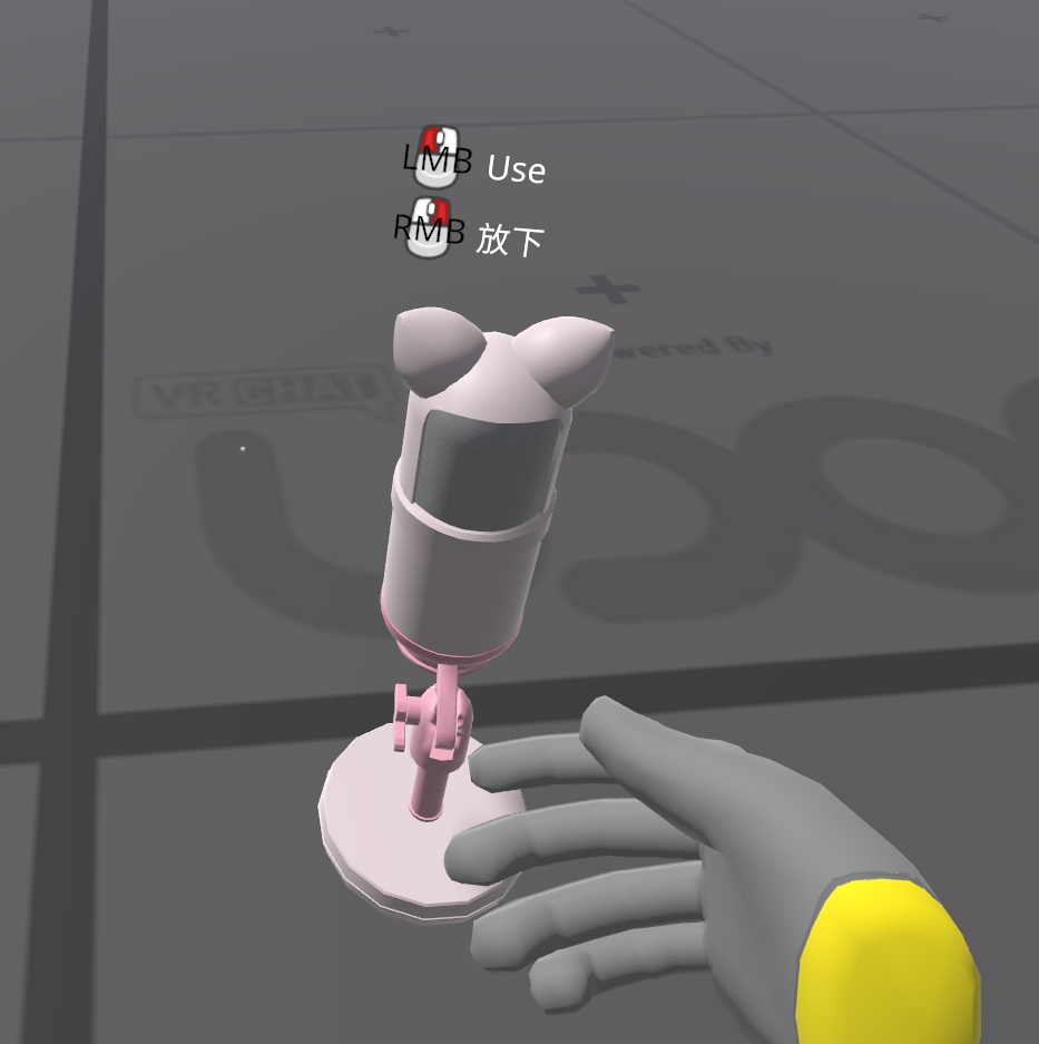 【VRChat World向け】猫耳デスクマイク 3Dモデル