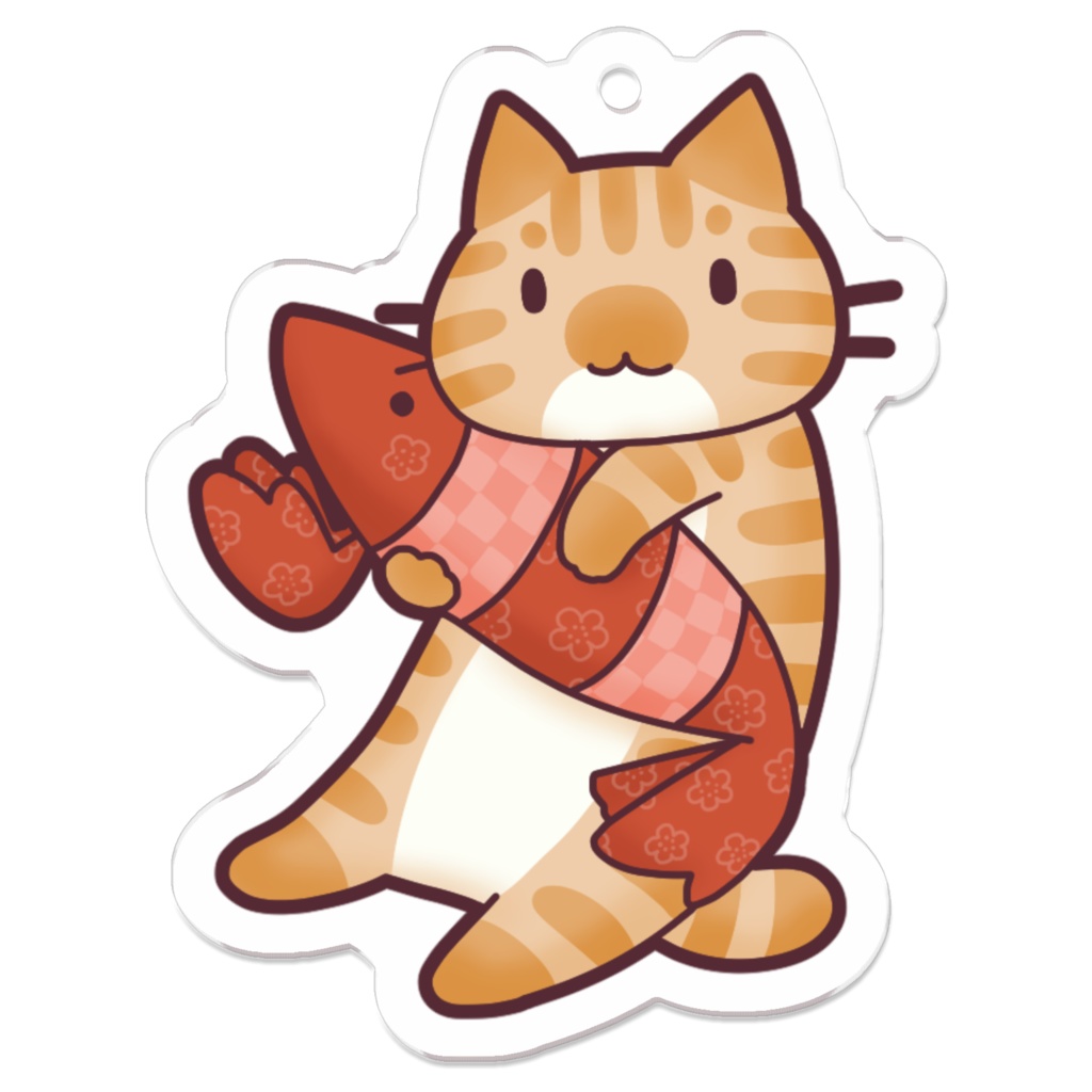猫推し【和とキジ】アクリルキーホルダー(コーティング)