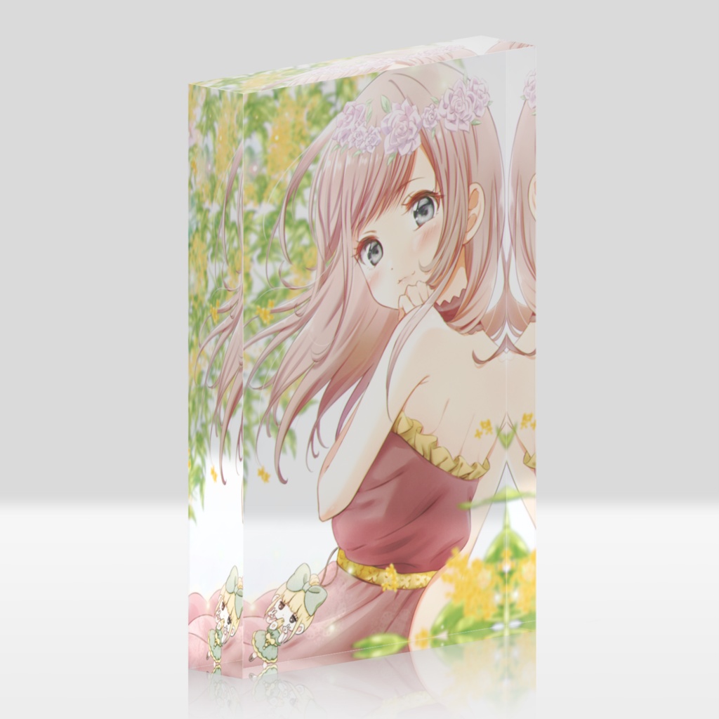 りちゃ誕アクリルブロック抹茶つき