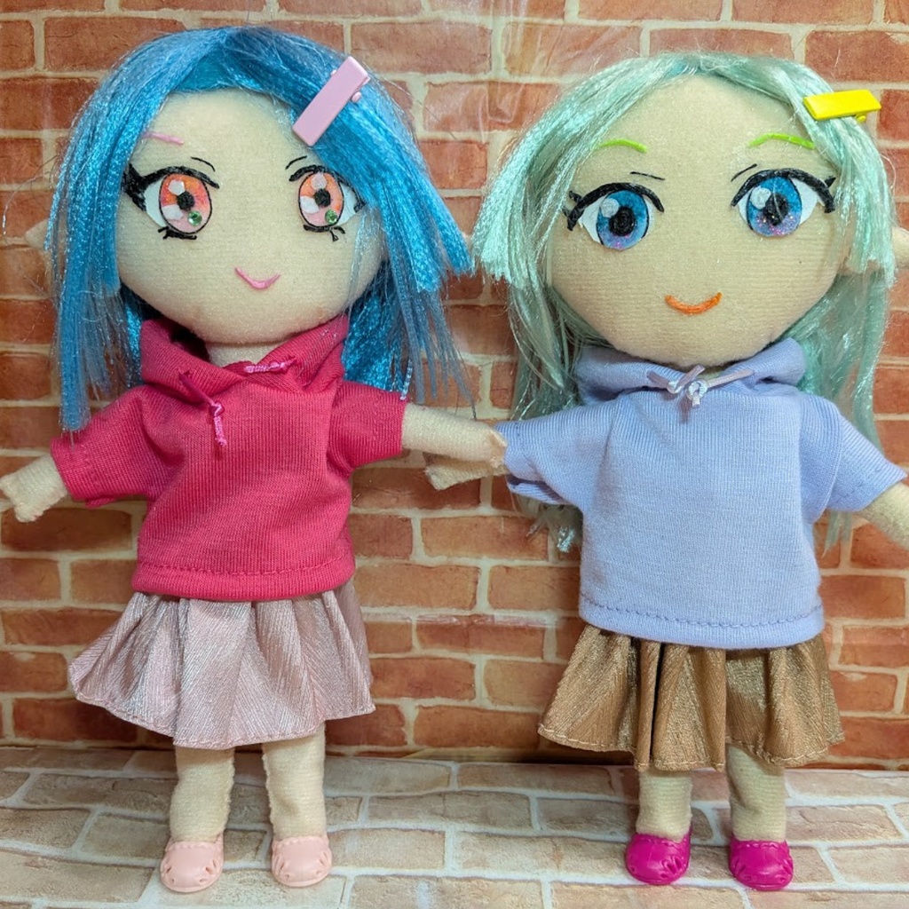【作り方動画付き】100均ドール服が着られる ぬいぐるみ【PDF型紙】
