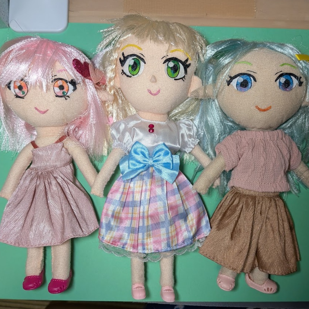 【作り方動画付き】100均ドール服が着られる ぬいぐるみ【PDF型紙】