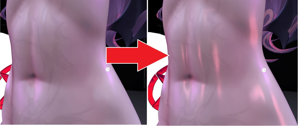 「 POIYOMI 」 リアルな反射と肌のような質感 | Realistic reflections and skin-like texture