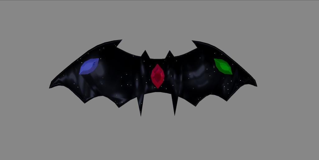 【VRChat想定】コウモリのアクセサリー