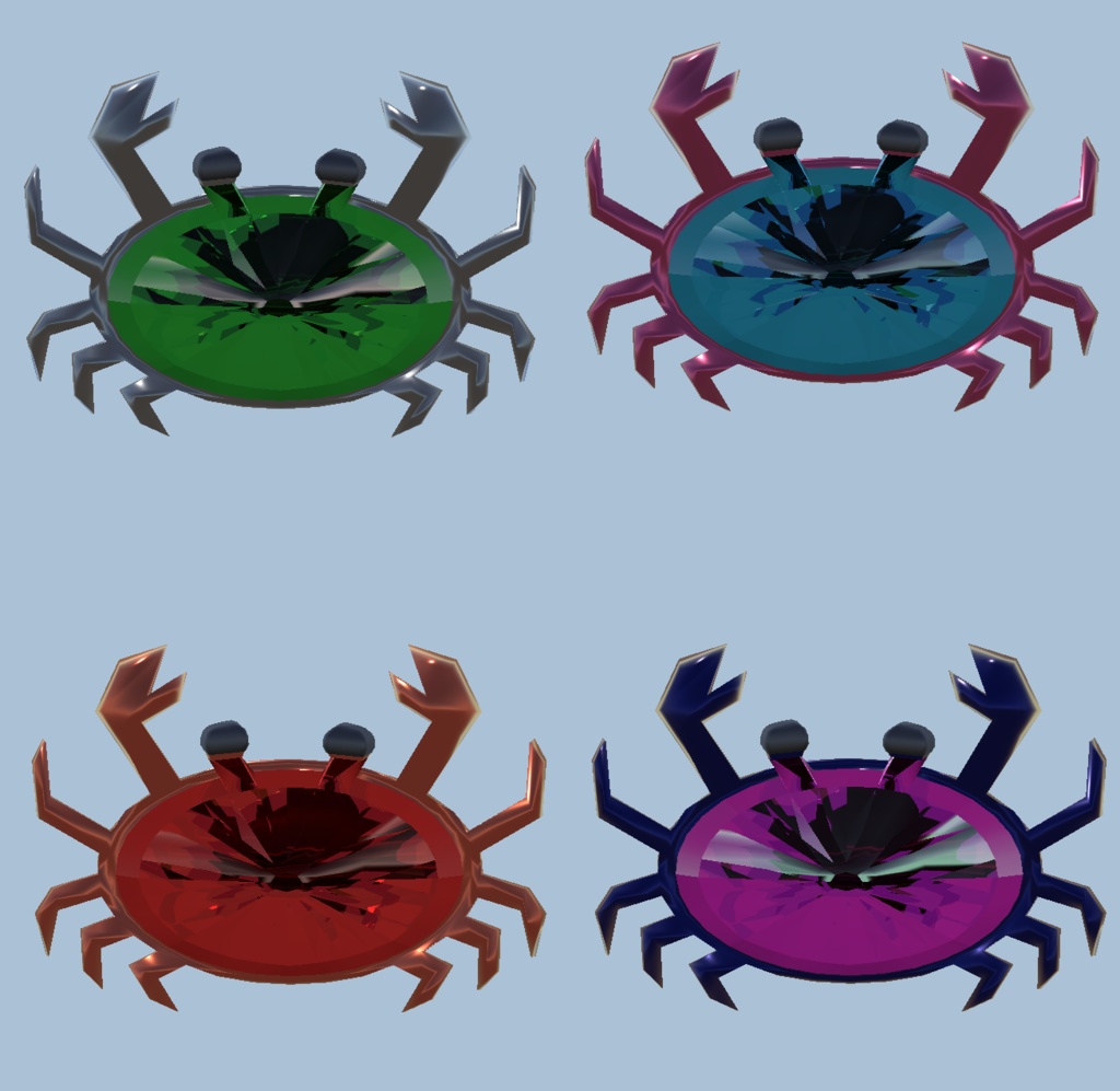 【VRChat想定】カニのアクセサリー